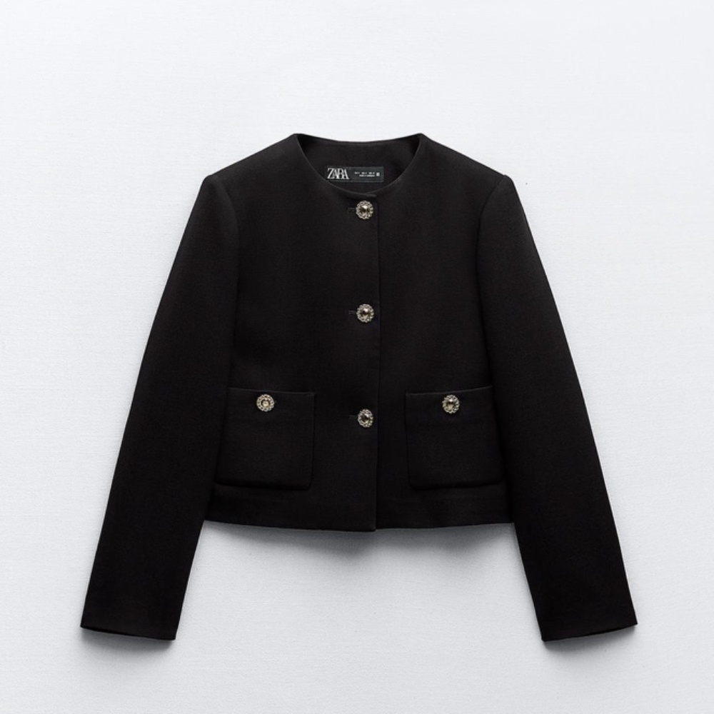 NEW Zara Short Golden Button Jacket